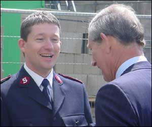 Staff at the Salvation Army were introduced to the prince