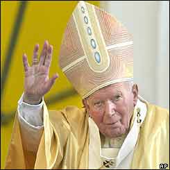 The Pope addresses the crowd