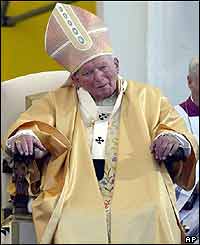 The Pope during the mass