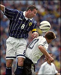 Paul Lambert does well to head the ball