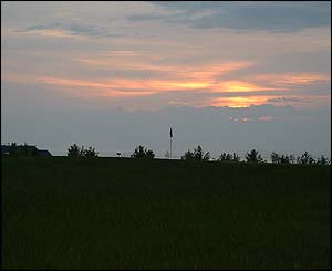 Sunrise over the course