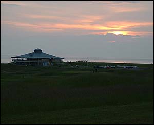 Clubhouse at sunrise