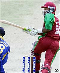Marlon Samuels hits a series of fine shots as the West Indies pile on the runs