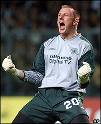 Delight for Celtic keeper Rab Douglas