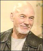 Patrick Stewart in the BBC Breakfast studio