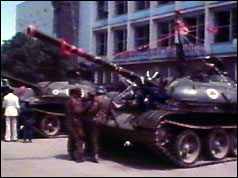 Tanks on the streets of Kabul