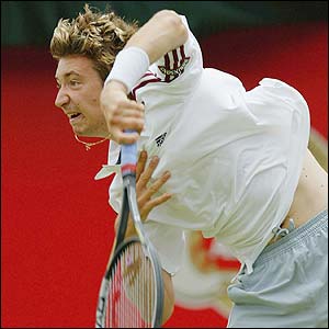 Bogdanovic serves to Arvind Parmar 