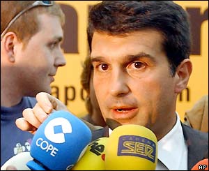 Barcelona presidential candidate Juan Laporta claims he has agreed a deal to sign Beckham