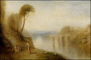Detail from Landscape, with Woman with Tambourine, circa 1845