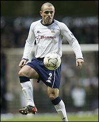 Tottenham Hotspur defender Stephen Carr 