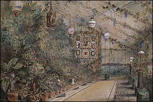 Detail from Conservatory, with Memorial Window, Farnley, circa 1818