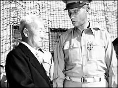 President Syngman Rhee with US general Mark Clark