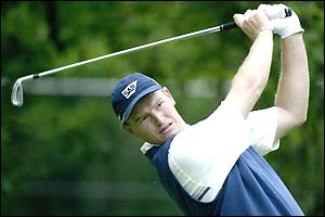 South Africa's Ernie Els in action at the US Open