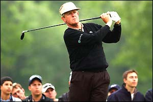 Colin Montgomerie in action in the US Open