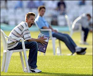 Time is of the essence in the Twenty20 Cup, so ballboys litter the boundary to ensure the ball is returned quickly 