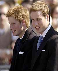 Princes William (right) and Harry 