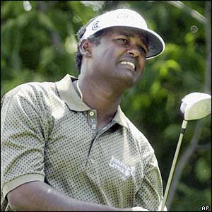 Vijay Singh in action