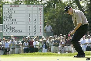 Stephen Leaney seems to be the only person who can stop Jim Furyk 
