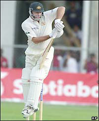 Australia captain Steve Waugh in action