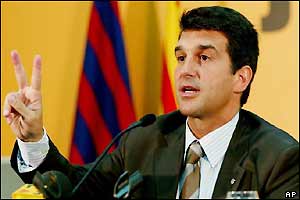 New Barcelona president Joan Laporta