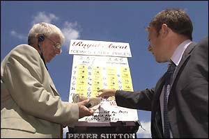 A punter places a bet with a bookmaker
