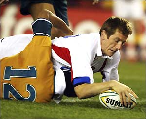 Will Greenwood touches down for England's first try