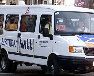 Minibus for St Andrews University guests