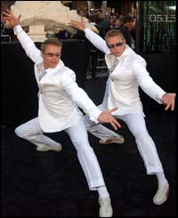 Twin actors Neil (left) and Adrian Rayment