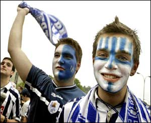 Real Sociedad fans before kick-off