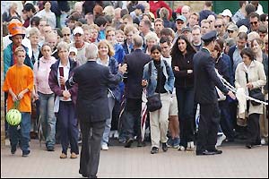 The gates open on day one of Wimbledon 2003