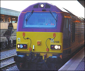Mail train at Cardiff Central Station