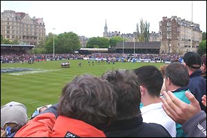 The Bath team run out at The Rec for the final time this season