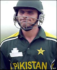 Abdul Razzaq trudges off the field