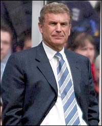 Trevor Brooking looks concerned during the first half at St Andrews