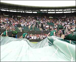 The covers are pulled on Court One