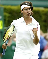 Rafael Nadal-Parera celebrates his victory and will now face Paradorn Srichaphan in round three