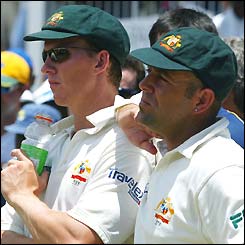 Australians looking devastated 