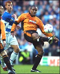 Paul Ince of Wolves controls the ball