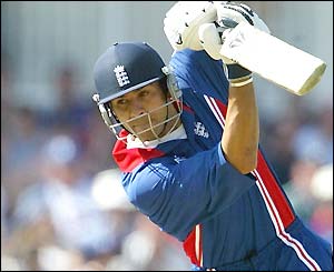 Vikram Solanki plays a flashing cover drive