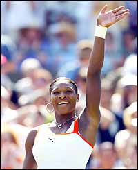 Serena Williams, the defending champion, moves into the last 16 with a routine 6-3 6-1 win over fellow American Lisa Granville,