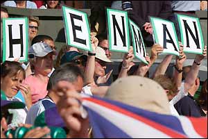 Henman fans at Centre Court