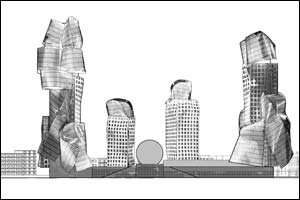 Computerised artists' impression of the Gehry plan
