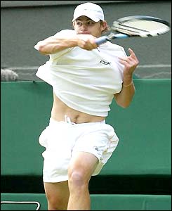 Andy Roddick thumps a forehand