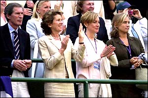 Tim Henman's family in watch him in action at Wimbledon