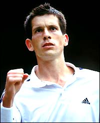 Tim Henman in action