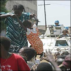 Residents board vehicles to be evacuated