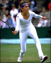 Anne White stunned speactators with her catsuit in 1985