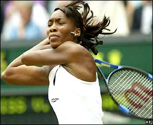 Venus Williams plays a shot