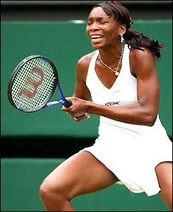 Venus Williams waits for the ball