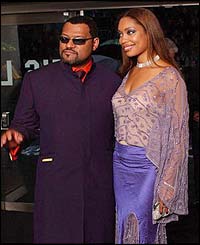 Lawrence Fishburne and Gina Torres
